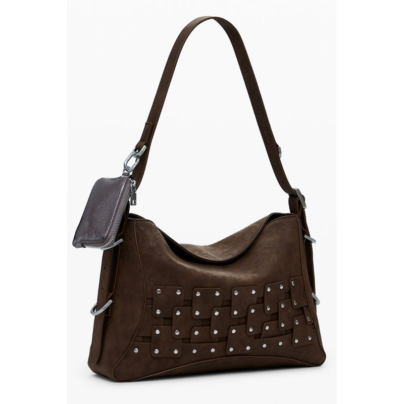 Desigual Brown Polyethylene Women Handbag - New Patch Bag