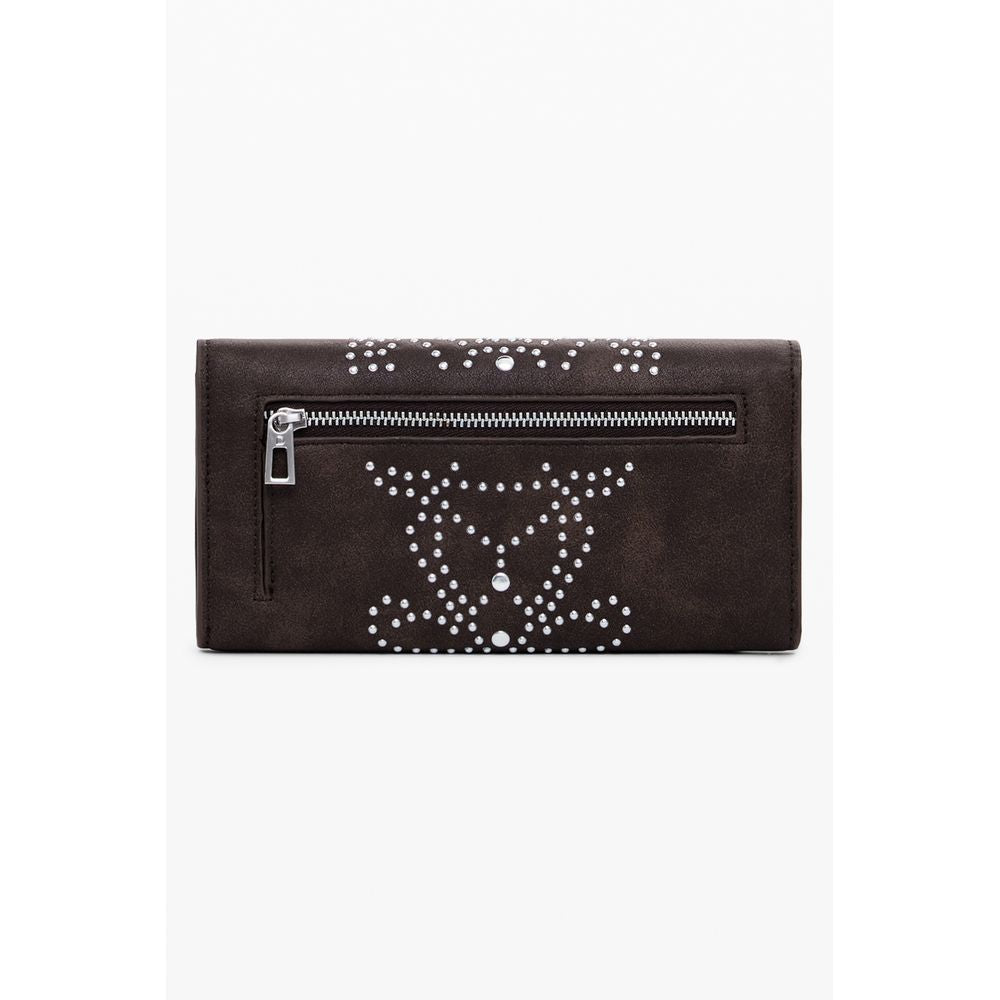 Desigual Mariona Poker Face Wallet - Chic Brown Polyethylene