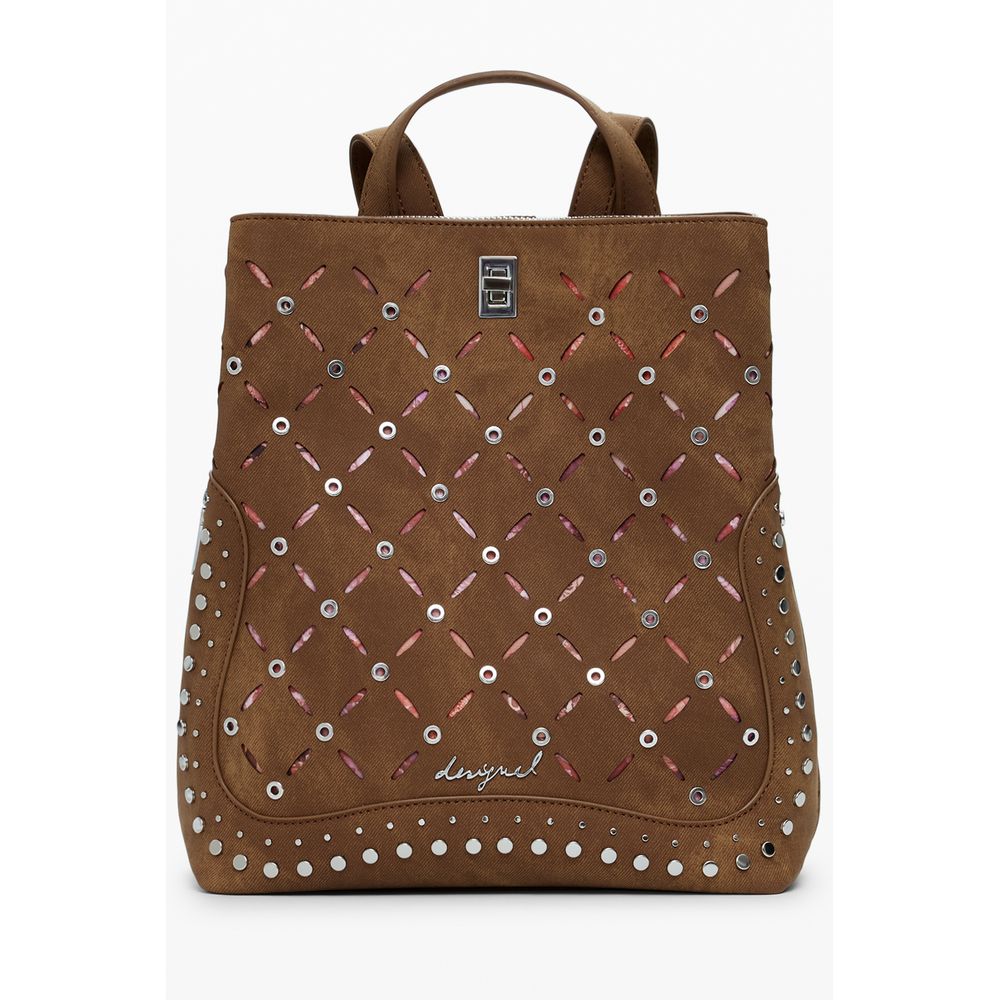 Sac à dos mini Desigual Yankee Metal Patch Sumy - Marron