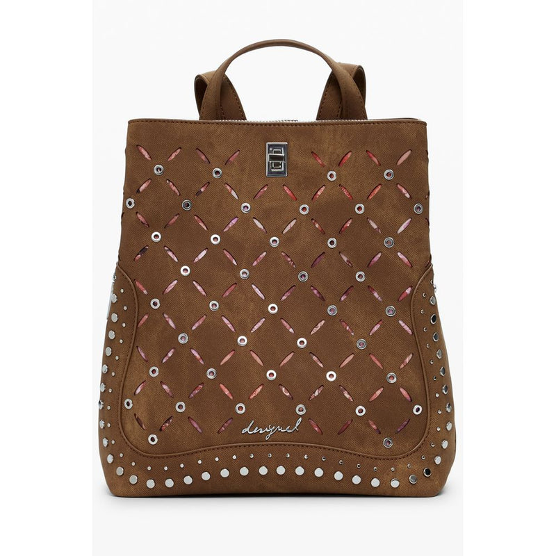 Sac à dos mini Desigual Yankee Metal Patch Sumy - Marron