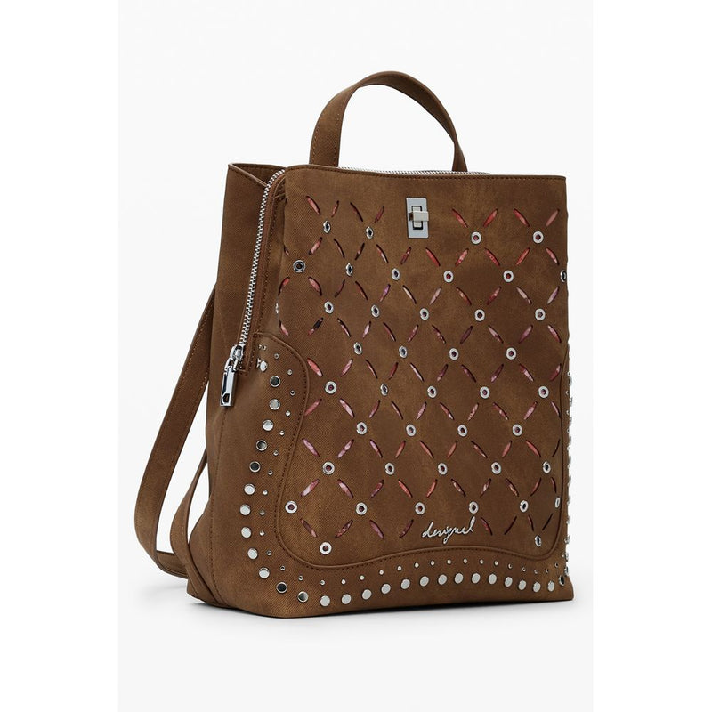 Sac à dos mini Desigual Yankee Metal Patch Sumy - Marron