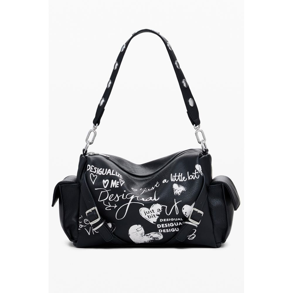 Desigual Munster Poker Face Black Handbag for Women