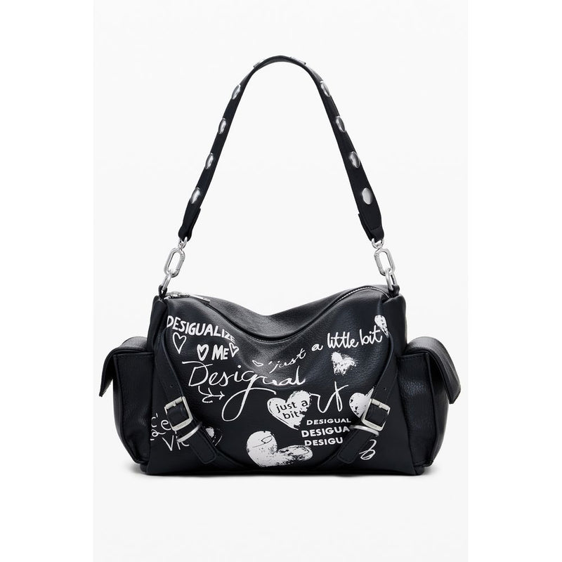 Desigual Munster Poker Face Black Handbag for Women