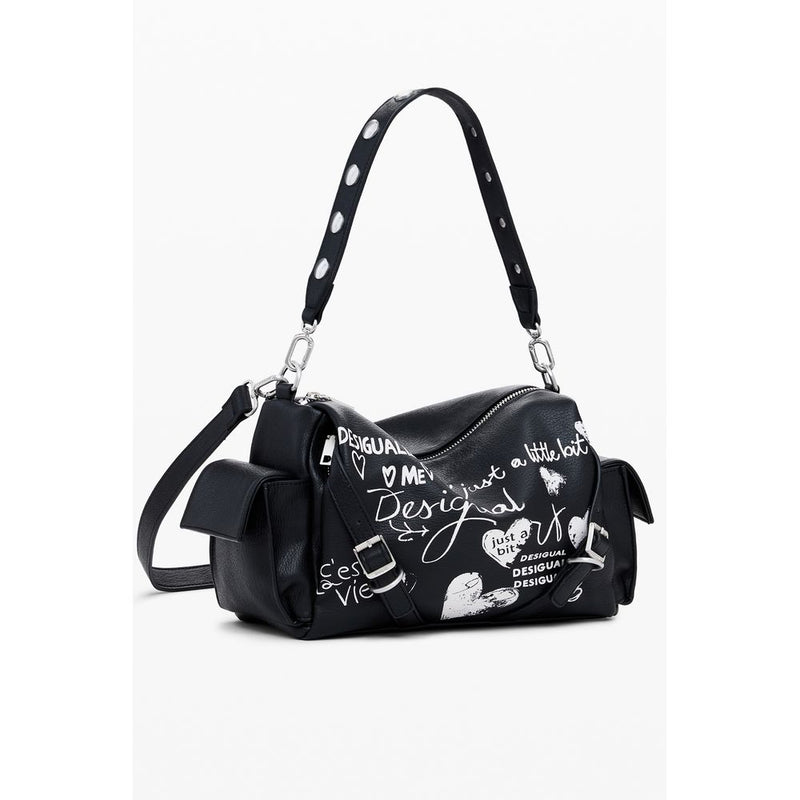 Desigual Munster Poker Face Black Handbag for Women