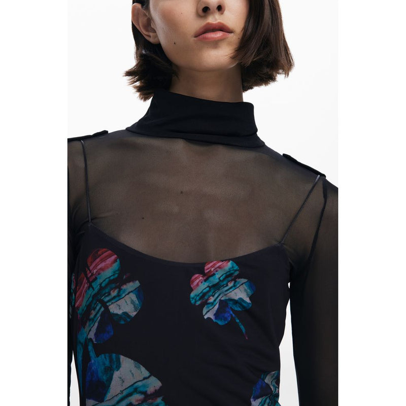 Robe Longue Femme Desigual Noire en Polyester - Design Chic