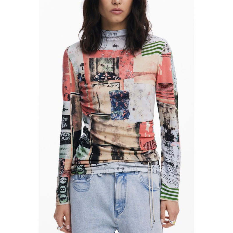 Desigual Montreal Pink Viscose Women Sweater - Bold & Stylish