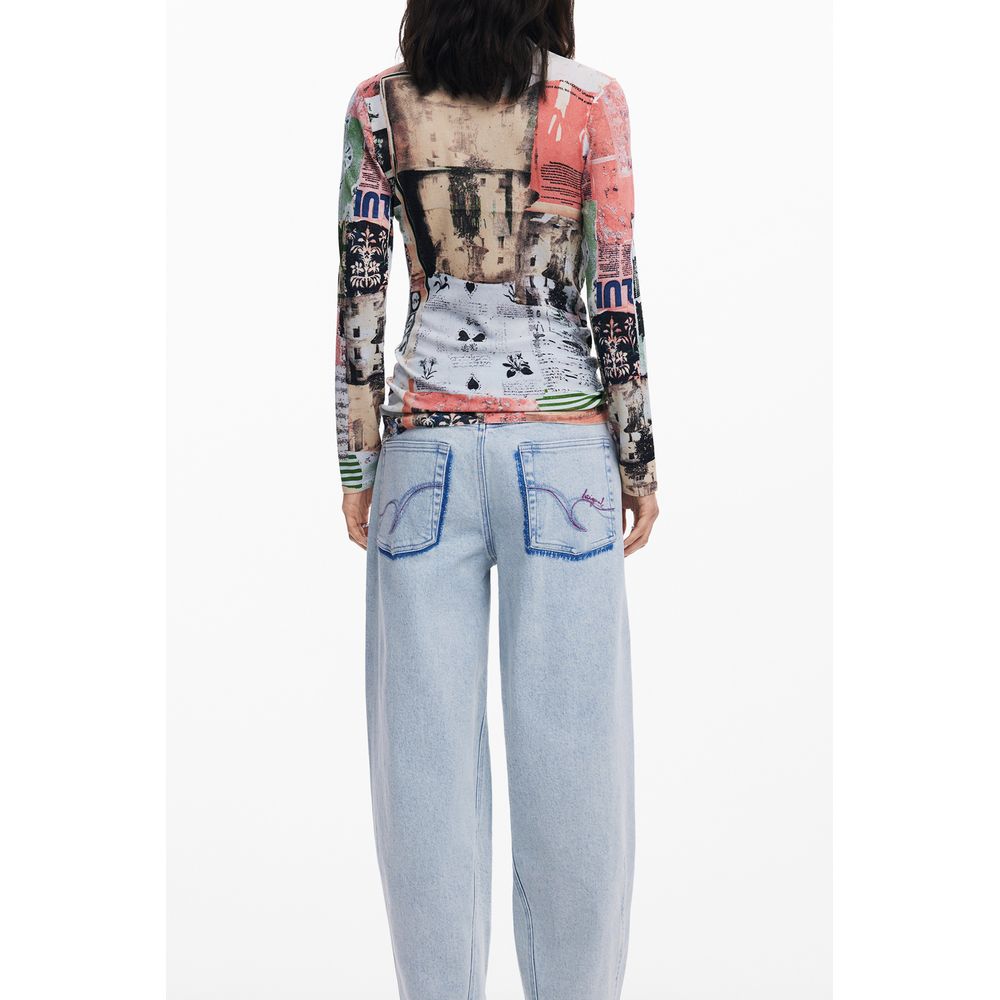 Desigual Montreal Pink Viscose Women Sweater - Bold & Stylish