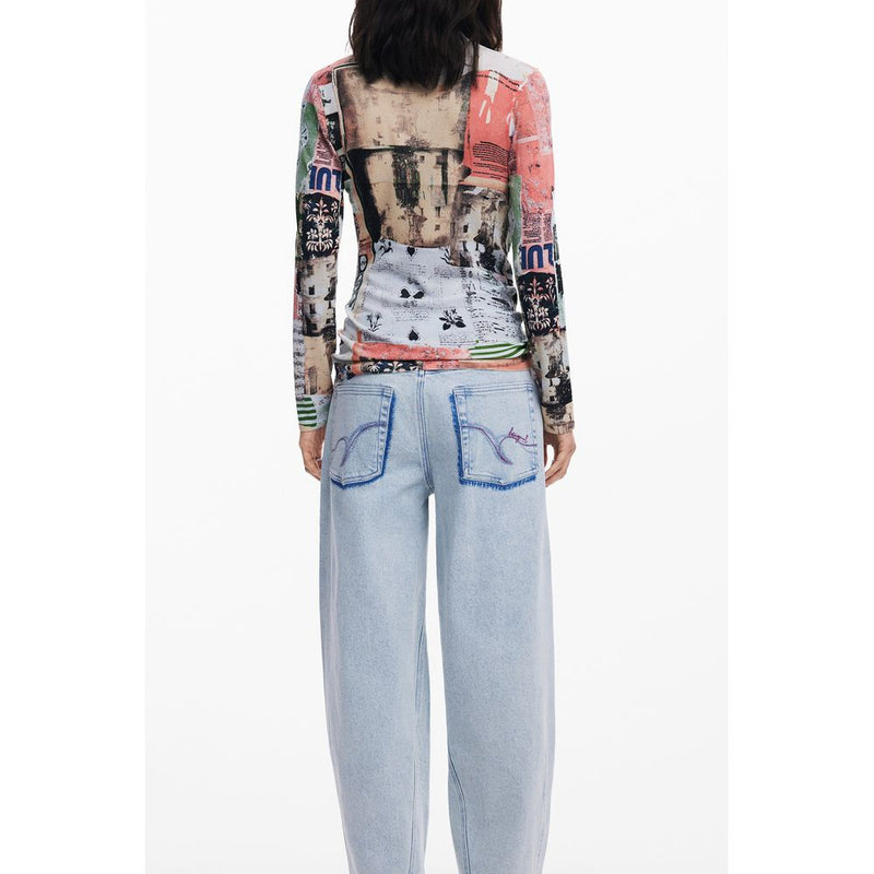 Desigual Montreal Pink Viscose Women Sweater - Bold & Stylish