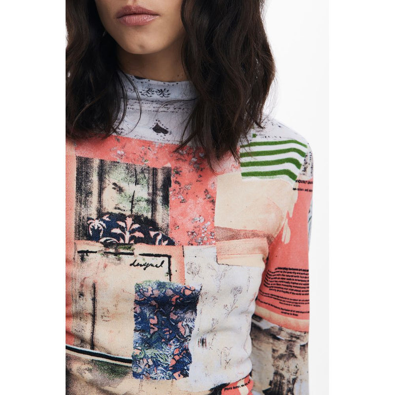 Desigual Montreal Pink Viscose Women Sweater - Bold & Stylish