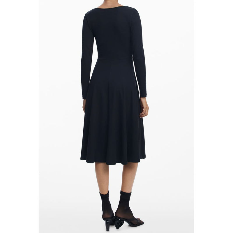 Robe Longue en Coton Desigual LIRIO Noire pour Femme