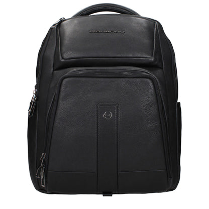 Sacs à dos en cuir noir Piquadro