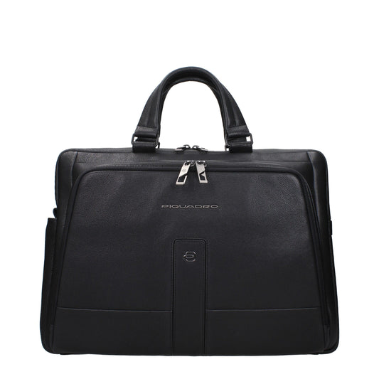 Sacs à main et sacs pour ordinateur portable en cuir noir Piquadro