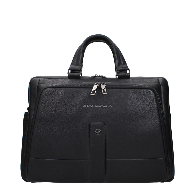 Sacs à main et sacs pour ordinateur portable en cuir noir Piquadro