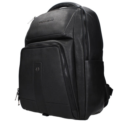 Sacs à dos en cuir noir Piquadro