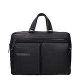 Piquadro Sac en Cuir Noir pour Professionnels et Ordinateurs