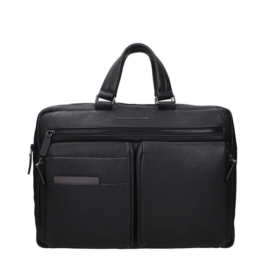 Sacs à main et sacs pour ordinateur portable en cuir noir Piquadro