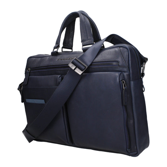 Sacs à main et sacs pour ordinateur portable en cuir bleu Piquadro