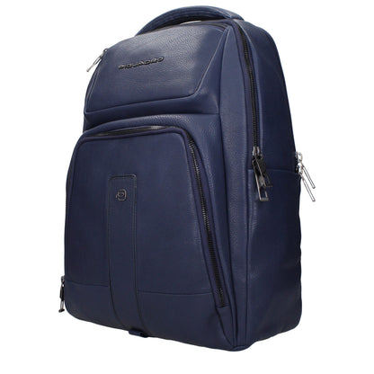 Sacs à dos en cuir bleu Piquadro