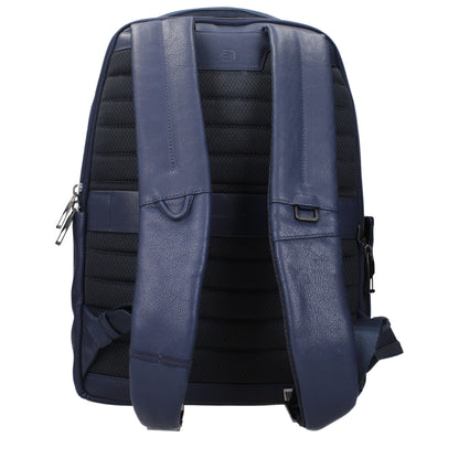 Sacs à dos en cuir bleu Piquadro