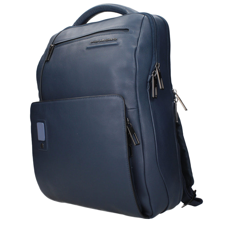 Piquadro Blauwe Leren Rugzakken
