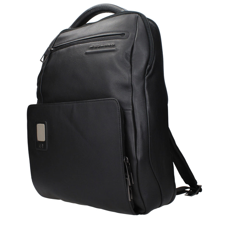 Piquadro Sac à Dos en Cuir Noir CA5105AON