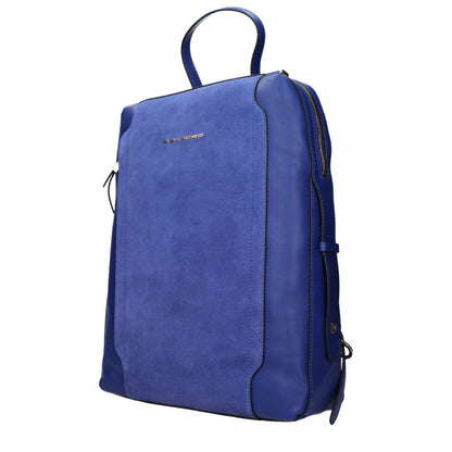 Sacs à dos en cuir bleu Piquadro