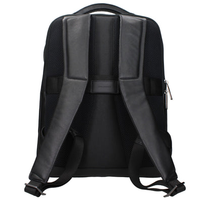 Piquadro Sac à Dos en Cuir Noir CA5105AON