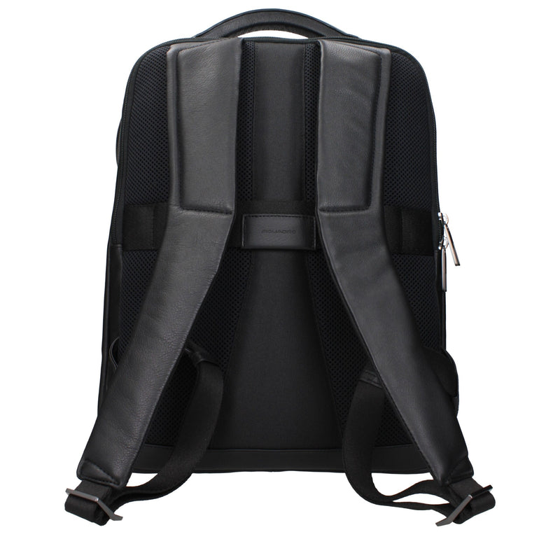 Piquadro Sac à Dos en Cuir Noir CA5105AON