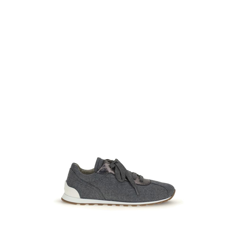 Sneakers en flanelle de laine vierge Brunello Cucinelli