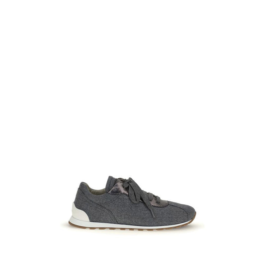 Sneakers en flanelle de laine vierge Brunello Cucinelli