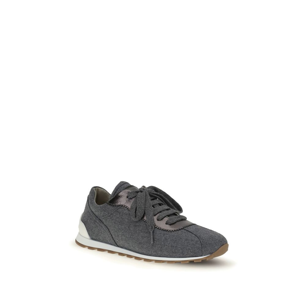 Sneakers en flanelle de laine vierge Brunello Cucinelli