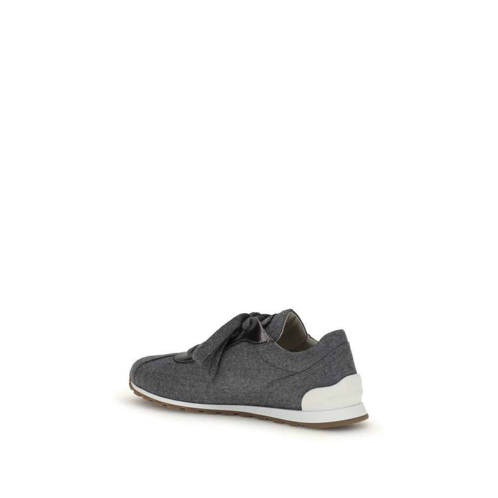 Sneakers en flanelle de laine vierge Brunello Cucinelli