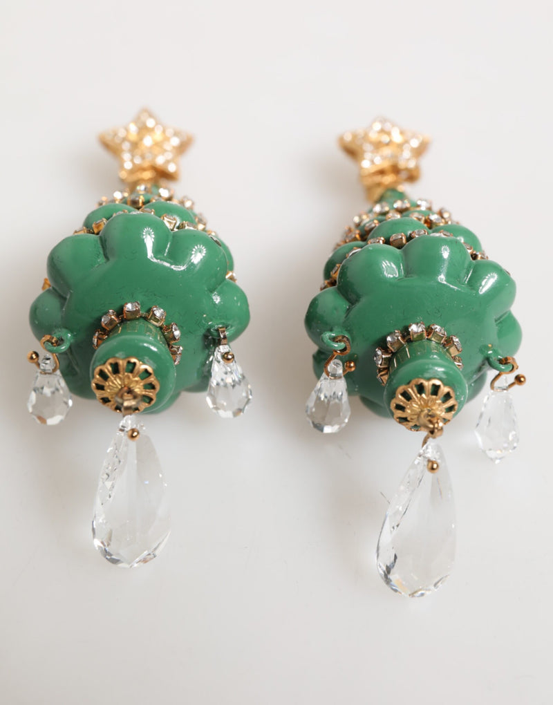 Boucles d'oreilles Noël en laiton doré Dolce & Gabbana