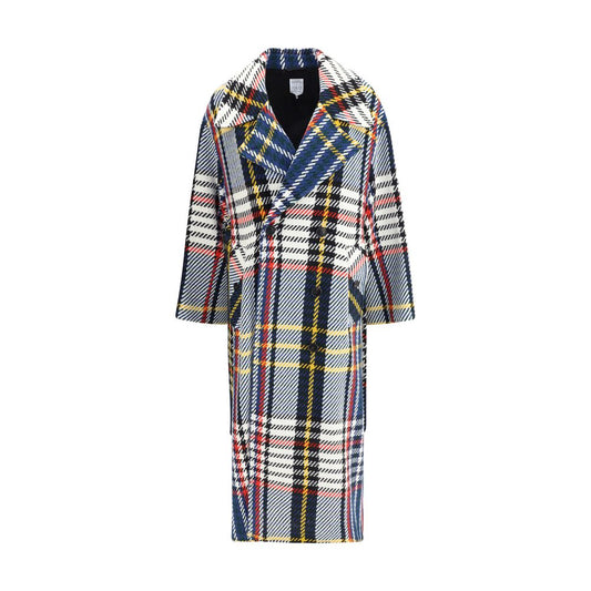 Manteau long à carreaux Sara Roka