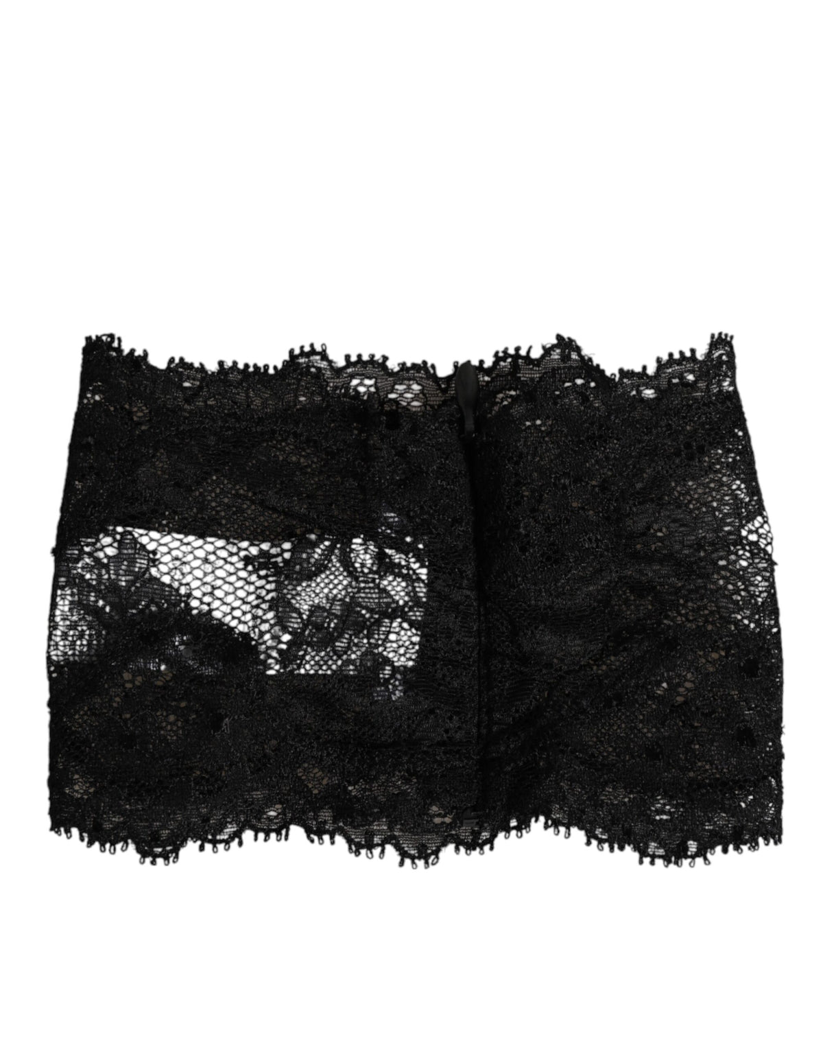 Dolce & Gabbana Black Lace Neck Scarf - Elegant Accessory