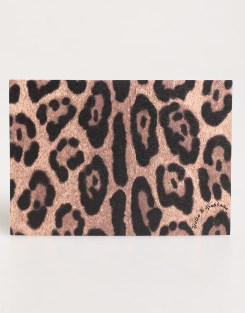Dolce & Gabbana Multicolor Leopard Print Envelope Post Card Holder
