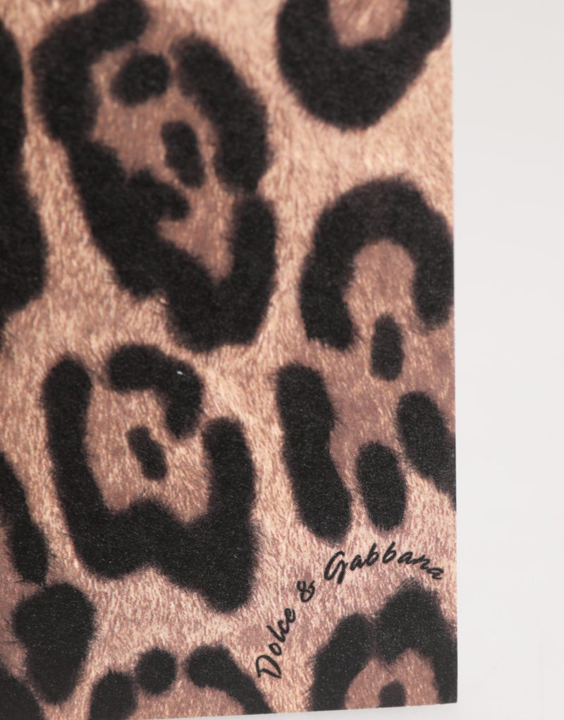 Dolce & Gabbana Multicolor Leopard Print Envelope Post Card Holder