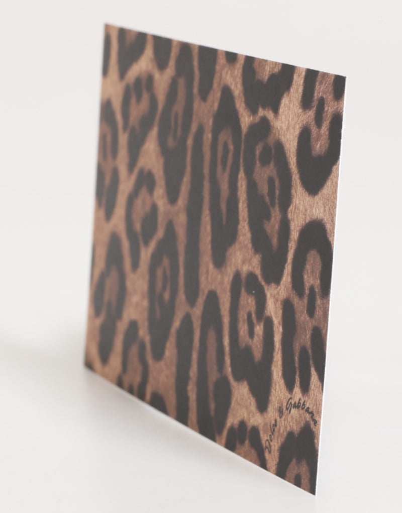 Dolce & Gabbana Multicolor Leopard Print Envelope Post Card Holder