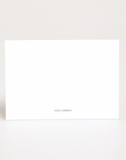 Porte-cartes de correspondance en papier avec motif léopard multicolore de Dolce & Gabbana