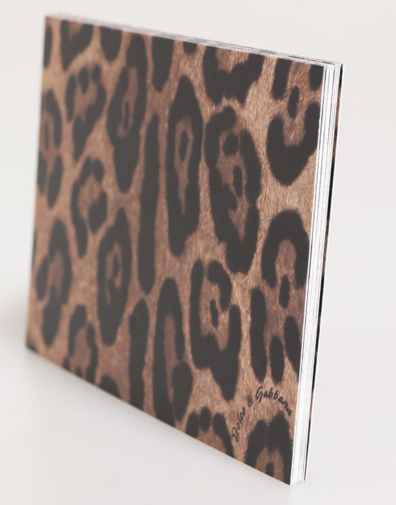 Dolce & Gabbana Multicolor Leopard Print Envelope Post Card Holder