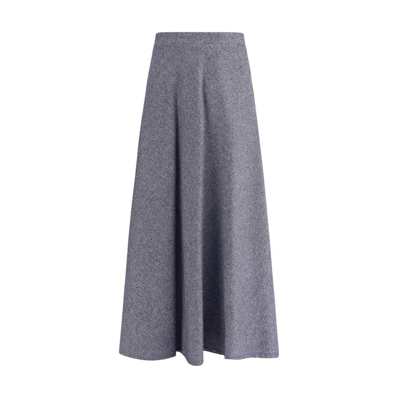 Sara Roka Flared Midi Skirt - Elegant Denim Effect