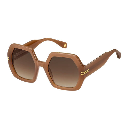 Lunettes de soleil en plastique marron Marc Jacobs