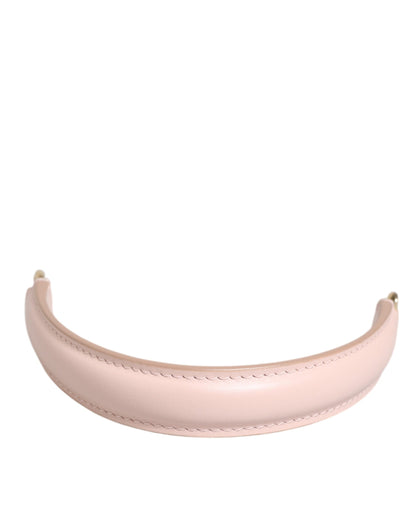 Bandoulière en cuir rose Dolce &amp; Gabbana, avec détail doré, pour grand sac à main.