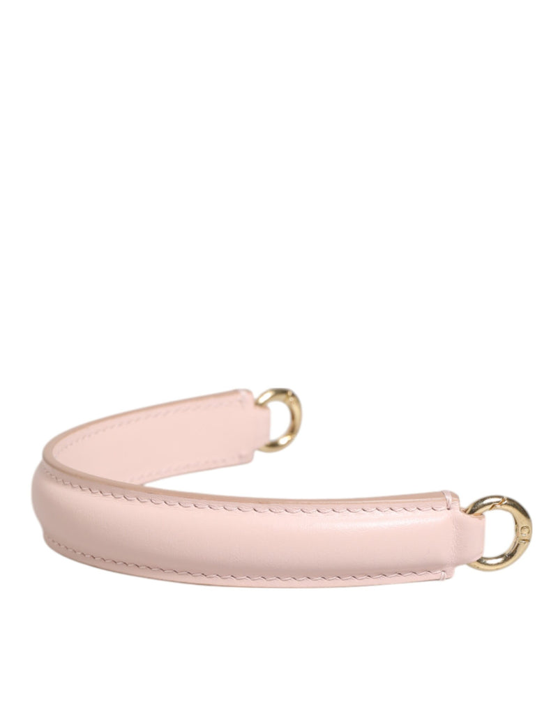Dolce & Gabbana Pink Leather Shoulder Strap with Gold Tone Hardware