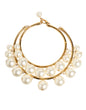 Dolce & Gabbana Gold Brass Faux Pearl Crystal Statement Luxury Jewelry Necklace