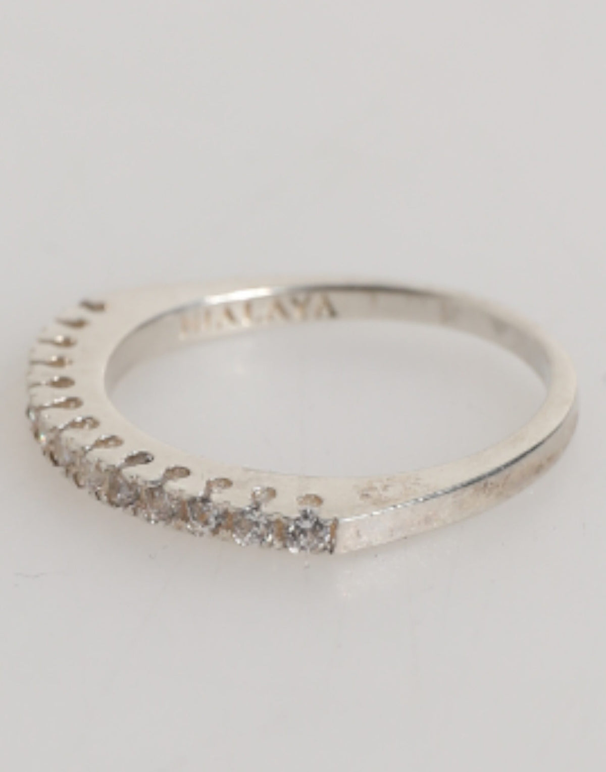Bague Éternité Pave en Argent Sterling 925 Nialaya