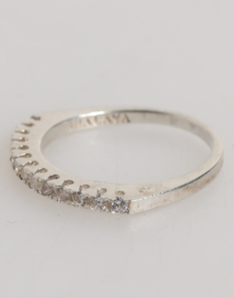 Bague Éternité Pave en Argent Sterling 925 Nialaya