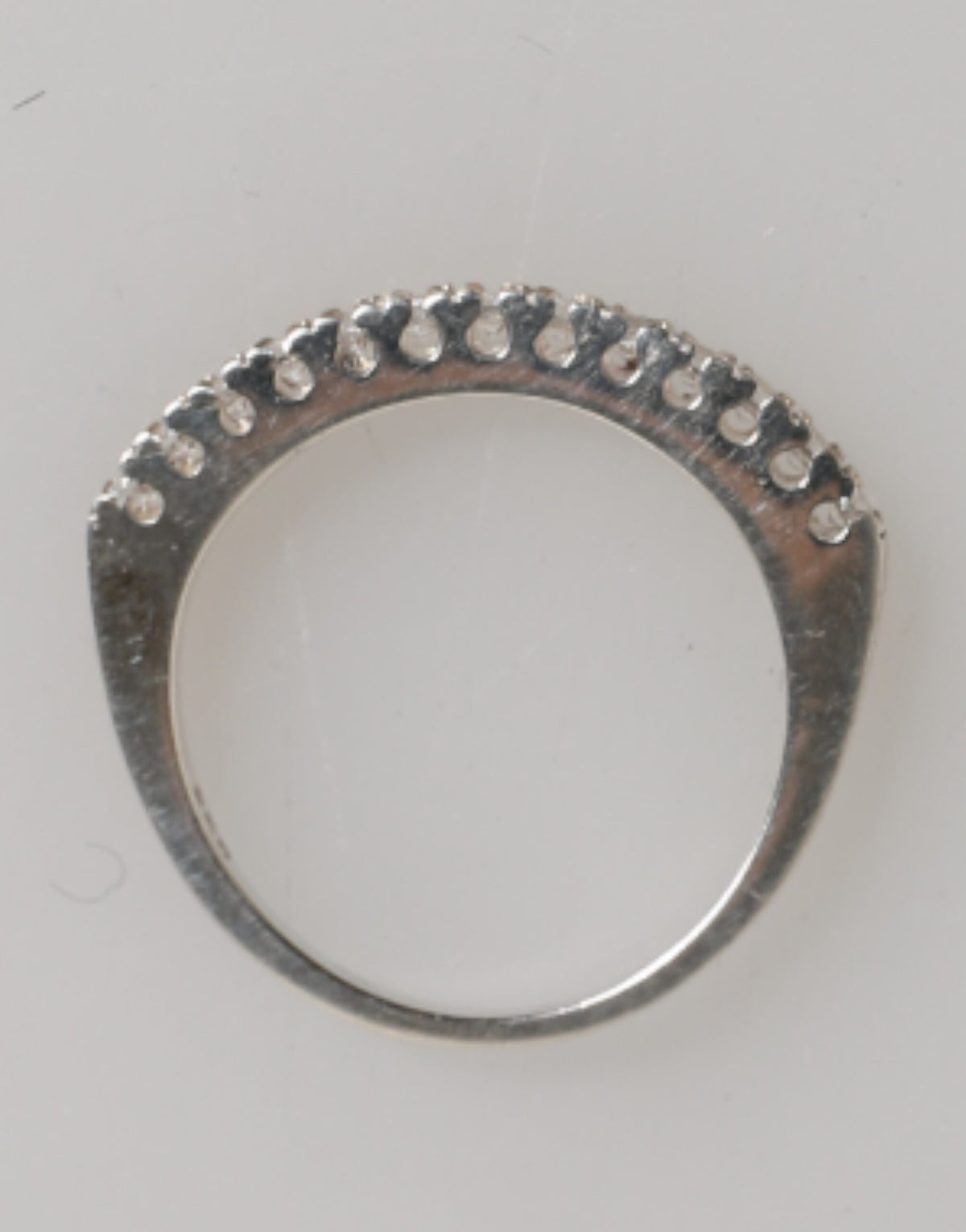 Bague Éternité Pave en Argent Sterling 925 Nialaya