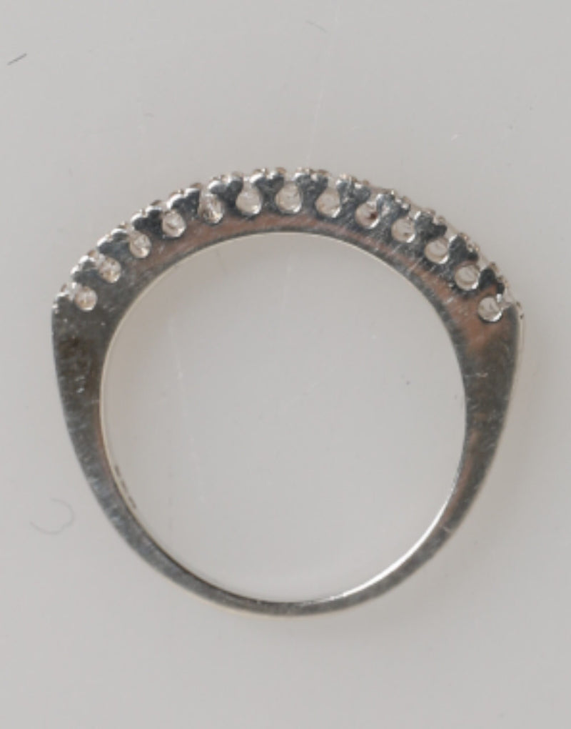 Bague Éternité Pave en Argent Sterling 925 Nialaya