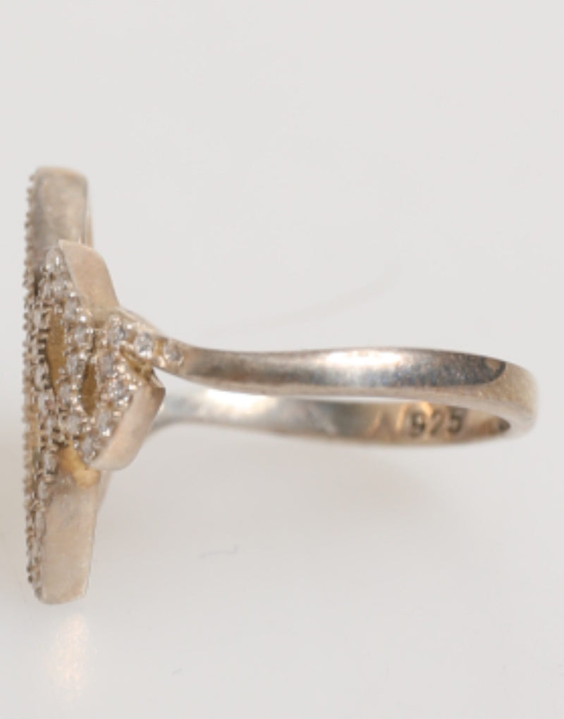 Bague en Cristal CZ Pave Nialaya - Design Géométrique